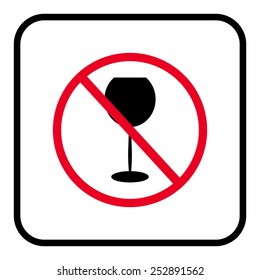 Forbidden sign, isolated. Vector illustration