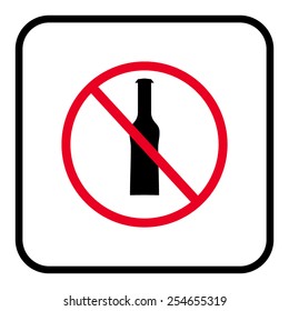 Forbidden sign, isolated. Vector illustration