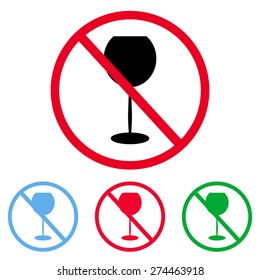 Forbidden sign, isolated. Vector illustration
