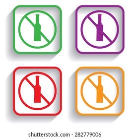 Forbidden sign, isolated. Vector illustration 