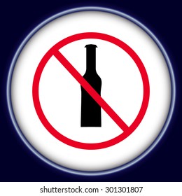 Forbidden sign, isolated. Vector illustration 