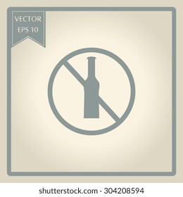 Forbidden sign, isolated. Vector illustration 