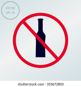 Forbidden sign, isolated. Vector illustration 