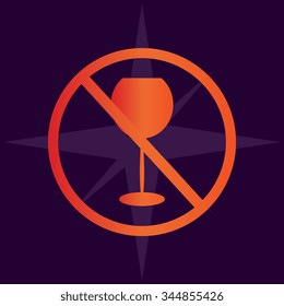 Forbidden sign, isolated. Vector illustration