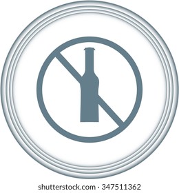 Forbidden sign, isolated. Vector illustration 