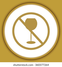 Forbidden sign, isolated. Vector illustration