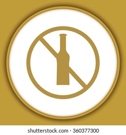 Forbidden sign, isolated. Vector illustration 