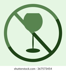 Forbidden sign, isolated. Vector illustration