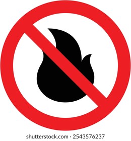 Forbidden Sign - No Fire, No Flame