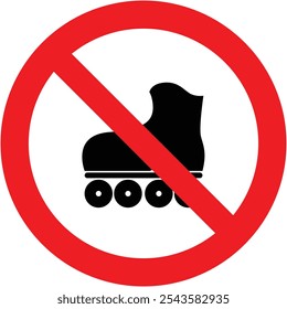 Signo prohibido - No hay signo de patinaje