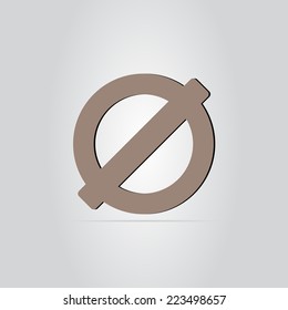 Forbidden sign on the background. Made in vector