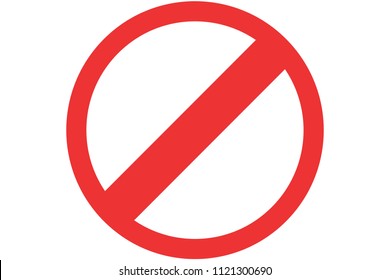 Forbidden sign on white background.