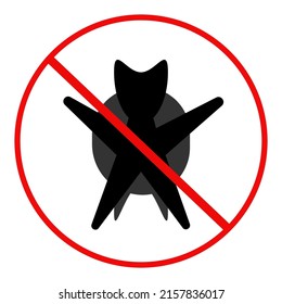 icono vectorial del robot de señas prohibido