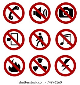 forbidden sign set