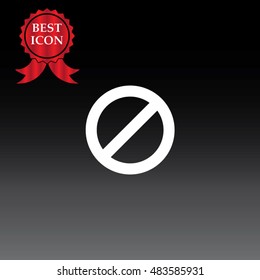 Forbidden Sign Single Icon