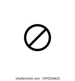 forbidden sign Single Icon For Web,Mobile app, presentation , EPS 10 editable Stroke