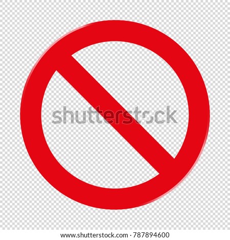 Forbidden Sign - Transparent Background