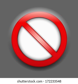 Forbidden sign, vector eps10 illustration