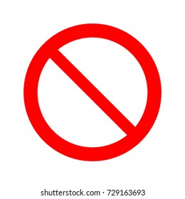 Forbidden Sign Vector Icon.