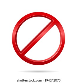 Forbidden Sign. Vector Illustrations