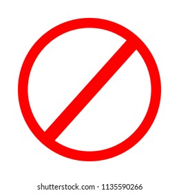 forbidden, sign vector. Prohibition Sign Template. Red Stop Sign. Printable restriction, 