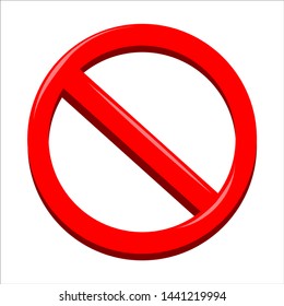 Forbidden sign - white background vektor