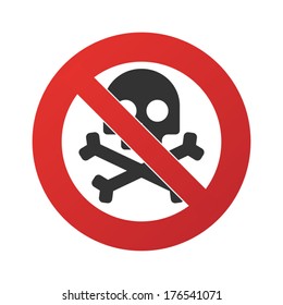 Forbidden signal with an icon