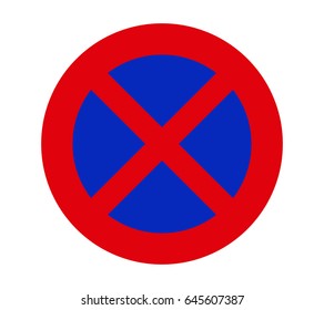 forbidden signal stop and parking
