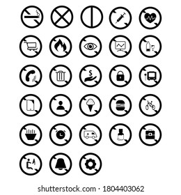 
Diseño vectorial de icono Signos prohibidos