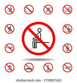 Icono de sesión prohibida. set se puede usar para web, logo, aplicación móvil, UI, UX