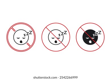 Forbidden to sleep. vector illustration