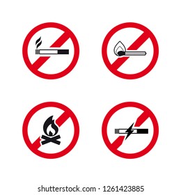 Humo prohibido o incendio