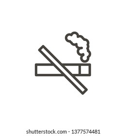 Forbidden, smoke, smoking vector icon. Element of medicine for mobile concept and web apps illustration. Thin line icon for website design and development. Vector icon