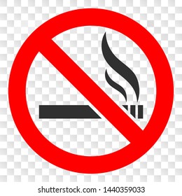 Forbidden smoking EPS vector pictogram. Illustration contains flat forbidden smoking iconic symbol on a chess transparent background.