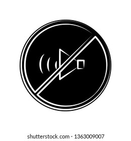 Forbidden sound, no sound icon. Element of maternity for mobile concept and web apps icon. Glyph, flat icon for website design and development, app development