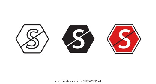 Forbidden stop icon vector sign isolated on white background illustration for graphic and web design. eps 10