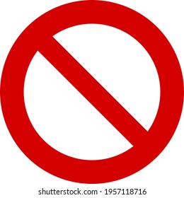 Forbidden Stop Sign Icon Vector in Red. Isolated.