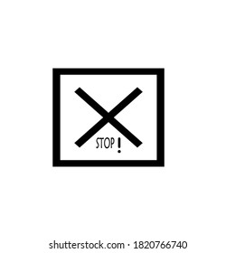 forbidden stop symbol icon vector design illustration