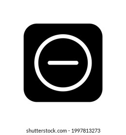 Icono de símbolo prohibido con estilo cuadrado
