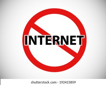 Forbidden Symbol No Internet