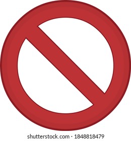Forbidden symbol vector illustration