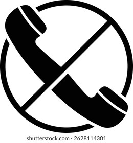 Forbidden Telephone Call Icon Symbol