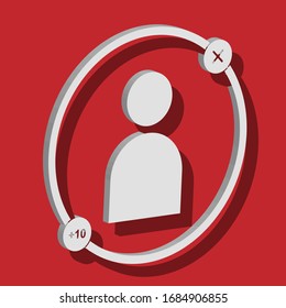 forbidden ten man blue backgorund 3D vector icon 