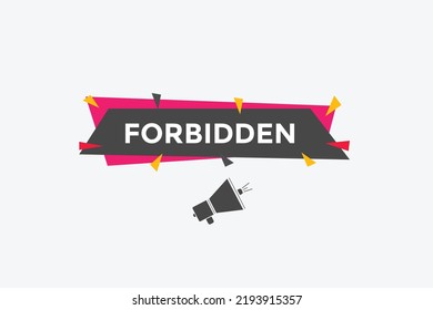 símbolo de texto prohibido. plantilla web de texto prohibido Vector Ilustración
