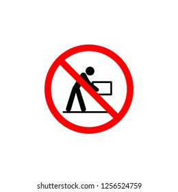 Forbidden touch electric plug icon on white background can be used for web, logo, mobile app, UI, UX 