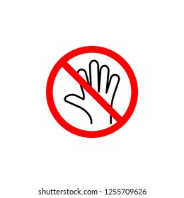 Forbidden touch icon can be used for web, logo, mobile app, UI, UX