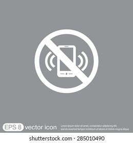 forbidden to use phone. forbidding symbol