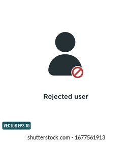 icono de usuario prohibido signo vectoriales 10