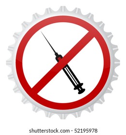 forbidden vaccination on cap