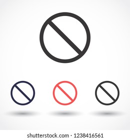 forbidden vector icon 10 eps